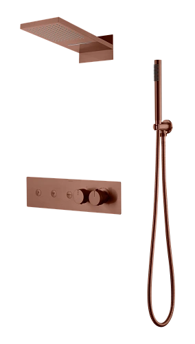 Душевая система Boheme Fusion 131-BRB встраиваемая с термостатом, BRUSHED BRONZE Душевая система Boheme Fusion 131-BRB встраиваемая с термостатом, BRUSHED BRONZE