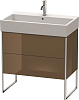 Картинка анонса товара «тумба под раковину duravit xsquare xs447506161 напольная 78 см коричнево-оливковый глянцевый»