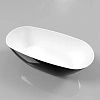 Ванна из искусственного камня WHITECROSS Onyx D 160x75 (черный/белый глянец) искусственный камень 02 0207.160075.10100