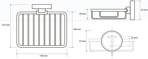 Мыльница Bemeta DARK 104108160 Мыльница Bemeta DARK 104108160