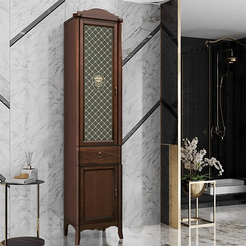 Шкаф-пенал Opadiris Виктория Z0000000230 правый орех с темной патиной Шкаф-пенал Opadiris Виктория Z0000000230 правый орех с темной патиной