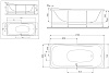 Картинка анонса товара «экран для ванны фронтальный am.pm sensation w30a-170-000w-pwnf для ванны 17-х75 см, орех»