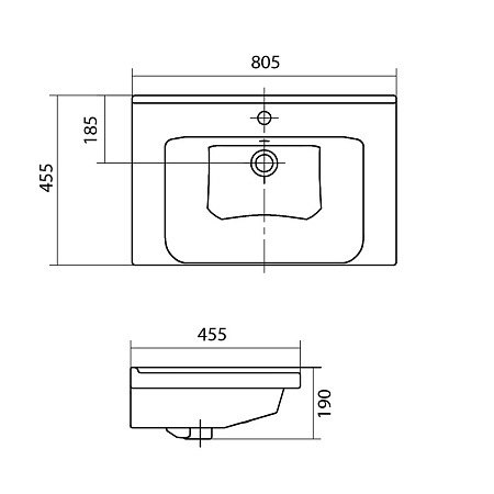 Раковина Santek Миранда 80 1WH302251 1.WH30.2.251 Раковина Santek Миранда 80 1WH302251 1.WH30.2.251