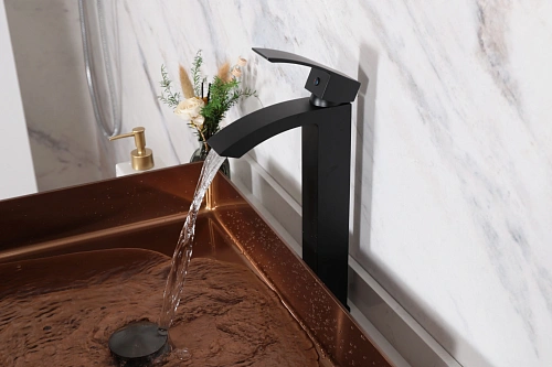 Смеситель для раковины Gid Victoria L120-BM-D L120BMD черный матовый Смеситель для раковины Gid Victoria L120-BM-D L120BMD черный матовый