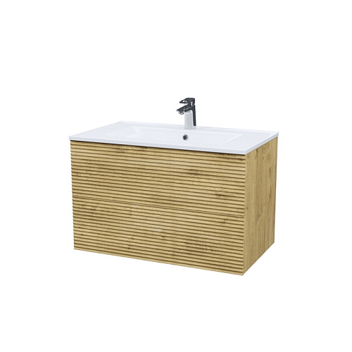 Тумба с раковиной IDDIS Bild (BIL80V0i95K) подвесная, 80 см, дуб светлый Тумба с раковиной IDDIS Bild (BIL80V0i95K) подвесная, 80 см, дуб светлый