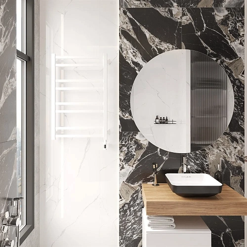 Полотенцесушитель электрический EWRIKA Кассандра Pg 80x50 R, белый 510366 Полотенцесушитель электрический EWRIKA Кассандра Pg 80x50 R, белый 510366