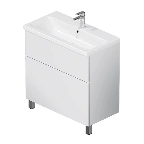 Тумба под раковину AM.PM Gem M90FSX0802WG напольная, 80 см push-to-open, белый, Тумба под раковину AM.PM Gem M90FSX0802WG напольная, 80 см push-to-open, белый,