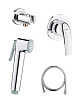 Гигиенический душ GROHE BauCurve: встраиваемый смеситель, гигиенический душ со шлангом и держателем  124899 Гигиенический душ GROHE BauCurve: встраиваемый смеситель, гигиенический душ со шлангом и держателем  124899