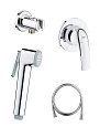Гигиенический душ GROHE BauCurve: встраиваемый смеситель, гигиенический душ со шлангом и держателем  124899 Гигиенический душ GROHE BauCurve: встраиваемый смеситель, гигиенический душ со шлангом и держателем  124899