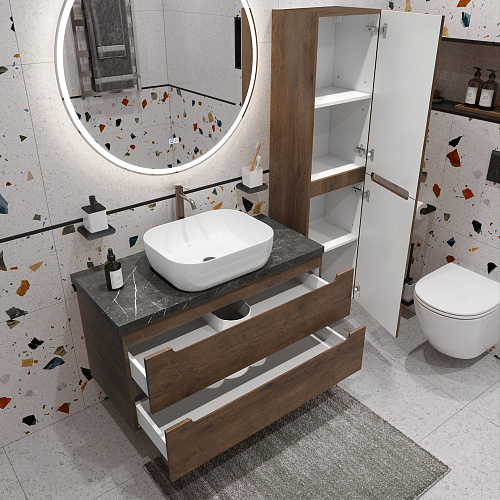 Тумба со столешницей и раковиной BelBagno ETNA 80 etna80rw-kepmno-1302-set подвесная ETNA80RW-KEPMNO-1302-SET Тумба со столешницей и раковиной BelBagno ETNA 80 etna80rw-kepmno-1302-set подвесная ETNA80RW-KEPMNO-1302-SET