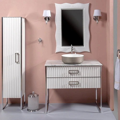 Зеркало Armadi Art SOHO 561 light белый глянец, 70х100 ППУ с подсветкой Зеркало Armadi Art SOHO 561 light белый глянец, 70х100 ППУ с подсветкой