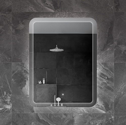 Зеркало CEZARES DUET с лазерной гравировкой подсветкой и сенсорным выключателем CZR-SPC-DUET-600-800-LED-TCH 600x800x30 Зеркало CEZARES DUET с лазерной гравировкой подсветкой и сенсорным выключателем CZR-SPC-DUET-600-800-LED-TCH 600x800x30