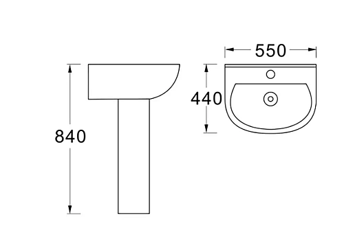 Пьедестал Aquatek AQ5422-00 180x170x695, белый Пьедестал Aquatek AQ5422-00 180x170x695, белый