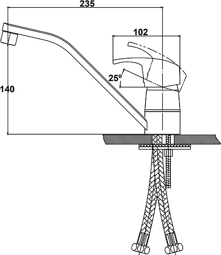 Смеситель для кухни Kaiser Leon 19300 Смеситель для кухни Kaiser Leon 19300