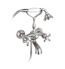 Картинка анонса товара «смеситель для ванны timo ritz 0144y silver cross с душем»