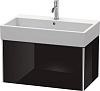 Картинка анонса товара «тумба под раковину duravit xsquare xs409504040 подвесная 78 см черный глянцевый»