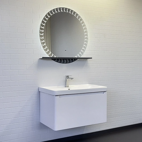 Тумба с раковиной Comforty Арзамас-80-1 00-00017177 подвесная белая матовая раковина 4480 Тумба с раковиной Comforty Арзамас-80-1 00-00017177 подвесная белая матовая раковина 4480