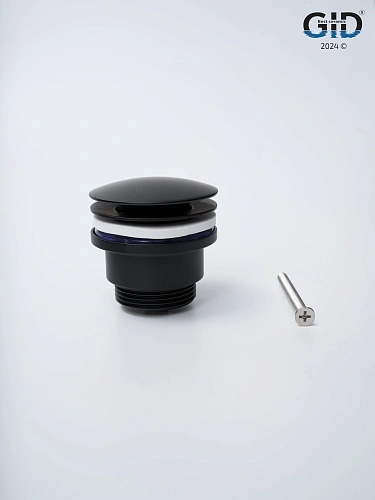 Донный клапан Gid универсальный G-59BM 76605K черный матовый 7x7x10 Донный клапан Gid универсальный G-59BM 76605K черный матовый 7x7x10