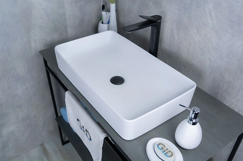 Раковина Gid Wm9396 51189 накладная белый матовый 60x34x11 Раковина Gid Wm9396 51189 накладная белый матовый 60x34x11