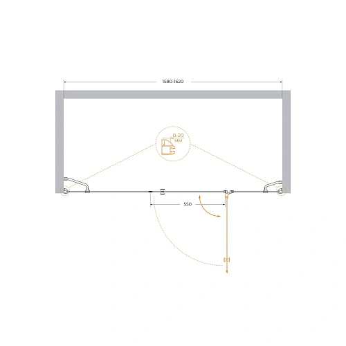 Душевая дверь CEZARES VERONA-W-B-13-60+60/40-P-Cr-R 160см стекло рифленое, профиль хром Душевая дверь CEZARES VERONA-W-B-13-60+60/40-P-Cr-R 160см стекло рифленое, профиль хром