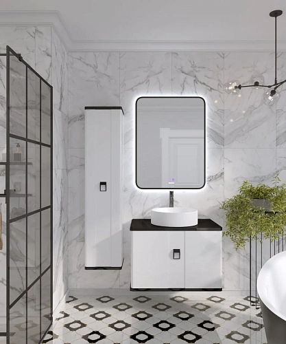 Тумба под раковину GROSSMAN НОРМА-60 см с 1-ящ. белый глянец (ум.GR-3013,3016) подвесная 106016 Тумба под раковину GROSSMAN НОРМА-60 см с 1-ящ. белый глянец (ум.GR-3013,3016) подвесная 106016