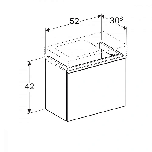 Тумба под раковину Geberit iCon 840052000 52 см Тумба под раковину Geberit iCon 840052000 52 см