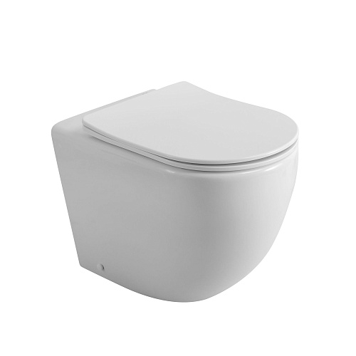 Унитаз приставной BelBagno BB2141CBR/SC безободковый c сиденьем Унитаз приставной BelBagno BB2141CBR/SC безободковый c сиденьем