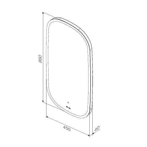 Зеркало AM.PM Func M8FMOX0451WGH с LED-подсветкой, сенсором, 45x86 см Зеркало AM.PM Func M8FMOX0451WGH с LED-подсветкой, сенсором, 45x86 см