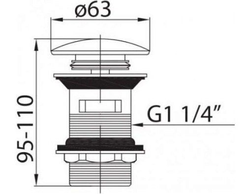 Донный клапан CEZARES CZR-SAT1-03/24 Донный клапан CEZARES CZR-SAT1-03/24