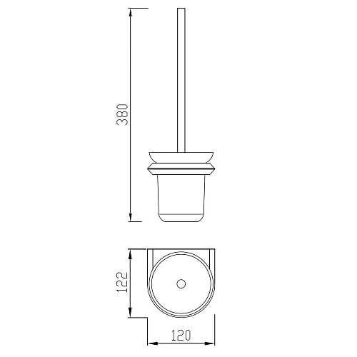Ершик для унитаза ABBER Nord AA1532SP сатин Ершик для унитаза ABBER Nord AA1532SP сатин