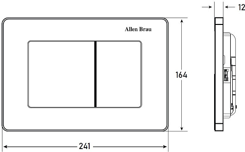 Клавиша смыва Allen Brau Infinity 9.20006.GB золото брашированное Клавиша смыва Allen Brau Infinity 9.20006.GB золото брашированное