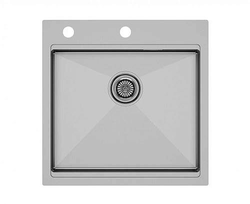 Кухонная мойка Paulmark KRONER-EDGE 51, PM775151-BS, брашированная сталь, 510х510мм Кухонная мойка Paulmark KRONER-EDGE 51, PM775151-BS, брашированная сталь, 510х510мм