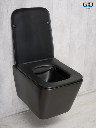 Унитаз подвесной Gid Tr2144Bm 62225Y черный матовый 52x36x33.5 с крышкой микролифт Унитаз подвесной Gid Tr2144Bm 62225Y черный матовый 52x36x33.5 с крышкой микролифт