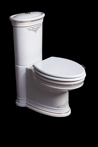 Унитаз напольный Boheme GOLD Puro с узором без сиденья 959-G с бачком Унитаз напольный Boheme GOLD Puro с узором без сиденья 959-G с бачком