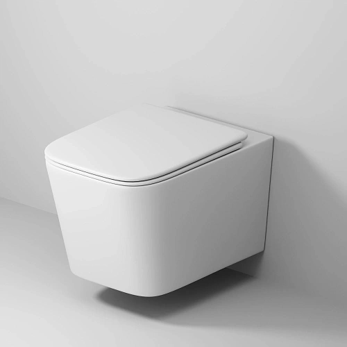 Унитаз подвесной Grossman GR-4404MSQ (485х340х290) безободковый, белый матовый с крышкой микролифт Унитаз подвесной Grossman GR-4404MSQ (485х340х290) безободковый, белый матовый с крышкой микролифт