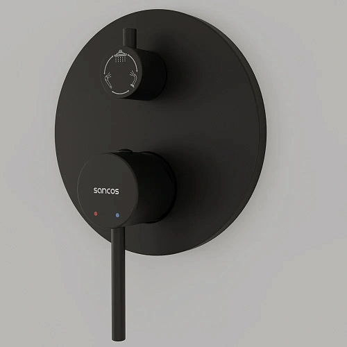 Душевая система Sancos Select SC3004MB встраиваемый, черный матовый Душевая система Sancos Select SC3004MB встраиваемый, черный матовый