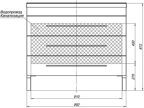 Комплект мебели Aquanet Верона NEW 100 белый (напольный 3 ящика) 00230322 Комплект мебели Aquanet Верона NEW 100 белый (напольный 3 ящика) 00230322