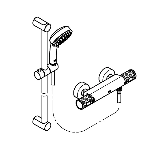 Смеситель для душа Grohtherm 1000 Performance термостатический + душевой гарнитур Tempesta Cosmopoli 34784000 Смеситель для душа Grohtherm 1000 Performance термостатический + душевой гарнитур Tempesta Cosmopoli 34784000