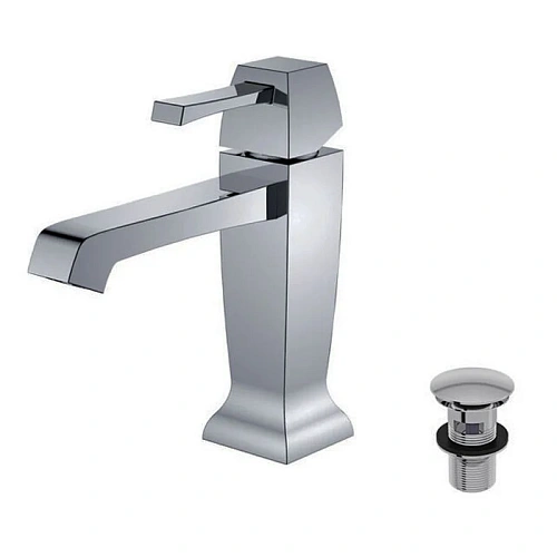 Смеситель для раковины Caprigo Diamante 50-020-crm с донным клапаном, хром Смеситель для раковины Caprigo Diamante 50-020-crm с донным клапаном, хром