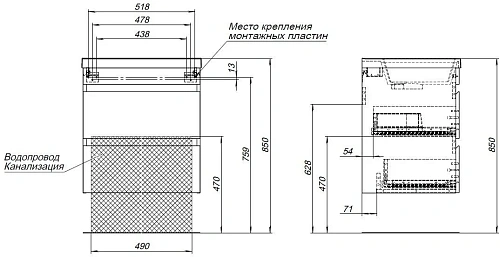 Тумба под раковину Aquanet Нота New 60 дуб светлый 00334197 подвесная Тумба под раковину Aquanet Нота New 60 дуб светлый 00334197 подвесная