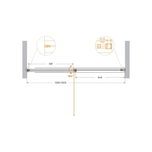 Душевая дверь CEZARES URBAN-B-12-130-C-CR 130 см Душевая дверь CEZARES URBAN-B-12-130-C-CR 130 см