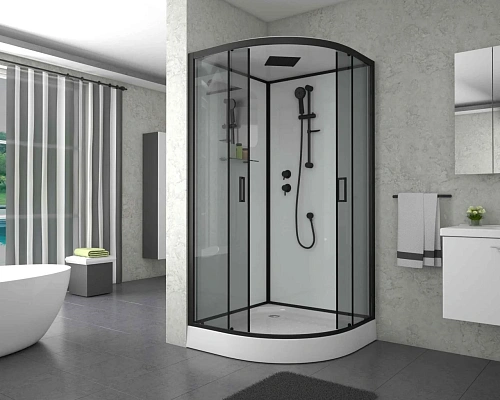 Душевая кабина Niagara Premium NG-6902-01 BLACK (1000х1000х2100) низкий поддон (16 см) стекло тонированное 69020134BLACK Душевая кабина Niagara Premium NG-6902-01 BLACK (1000х1000х2100) низкий поддон (16 см) стекло тонированное 69020134BLACK