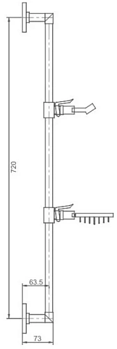 Душевая штанга Haiba HB8008 Душевая штанга Haiba HB8008