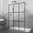 Детальная картинка товара «душевая перегородка rgw walk in wa-111b 1200 мм 411011112-84 черный, easy clean»