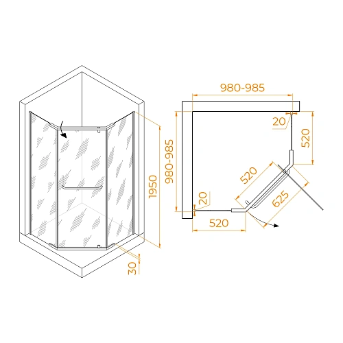 Душевой уголок RGW PA-081 1000x1000 мм 35088100-11 хром Easy Clean Душевой уголок RGW PA-081 1000x1000 мм 35088100-11 хром Easy Clean
