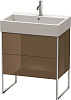 Картинка анонса товара «тумба под раковину duravit xsquare xs447406161 напольная 68 см коричнево-оливковый глянцевый»