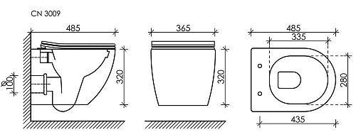 Унитаз подвесной Ceramica Nova FORMA CN3009 белый с сиденьем Унитаз подвесной Ceramica Nova FORMA CN3009 белый с сиденьем