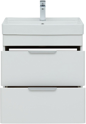 Тумба под раковину Aquanet Ирис new 60 белый глянец (2 ящика) 00310144 Тумба под раковину Aquanet Ирис new 60 белый глянец (2 ящика) 00310144