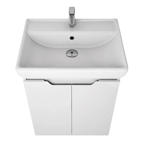 Тумба под раковину DREJA Q PLUS (D), 60 см, подвесная/напольная, 2 дверцы, с опорами, белый глянец 9 99.1004 Тумба под раковину DREJA Q PLUS (D), 60 см, подвесная/напольная, 2 дверцы, с опорами, белый глянец 9 99.1004