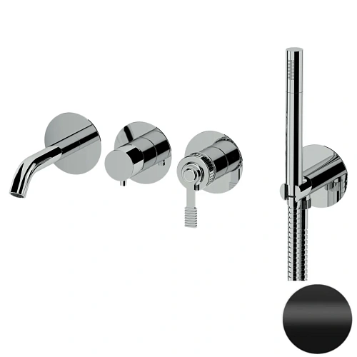 Смеситель для ванны Remer Atelier AL53D2PWBNO, черный матовый Смеситель для ванны Remer Atelier AL53D2PWBNO, черный матовый